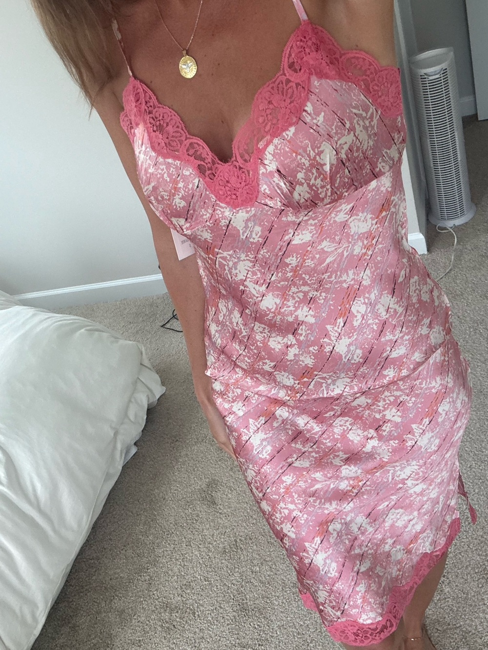 Gold Hawk 💯 silk Camillia slip dress
